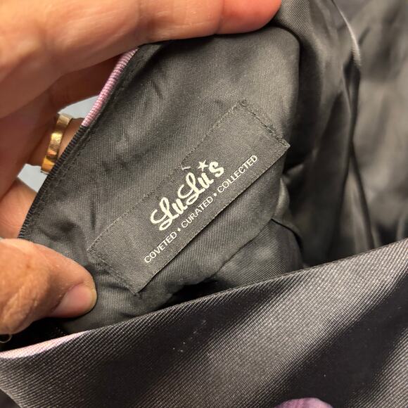 Lulu's Peplum Dress Floral Fairy Grunge Swing Black Purple Prom Y2K Formal Witch - Picture 3 of 12